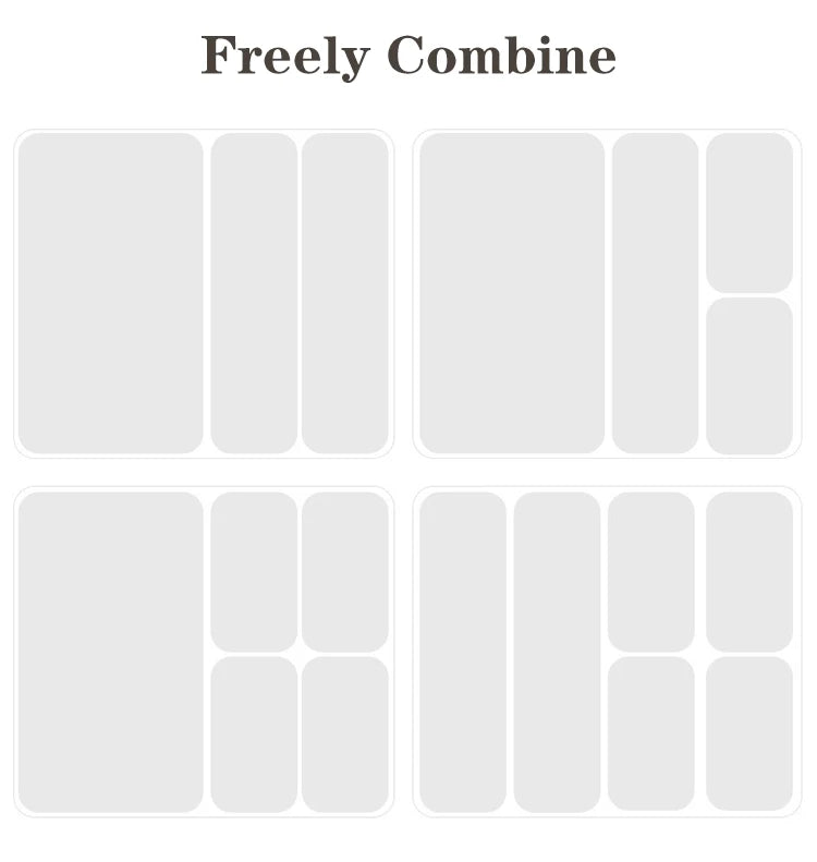 Extendable Ribbed Draw Organises | 7-Piece Set - Original