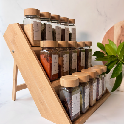 3-Tier Bamboo Foldable Herb & Spice Rack