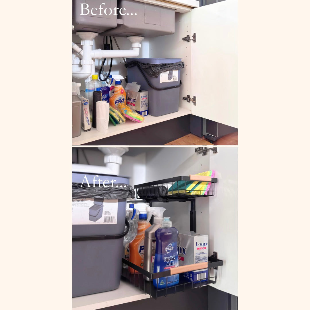 Adjustable 2-Tier Under-Sink Organiser