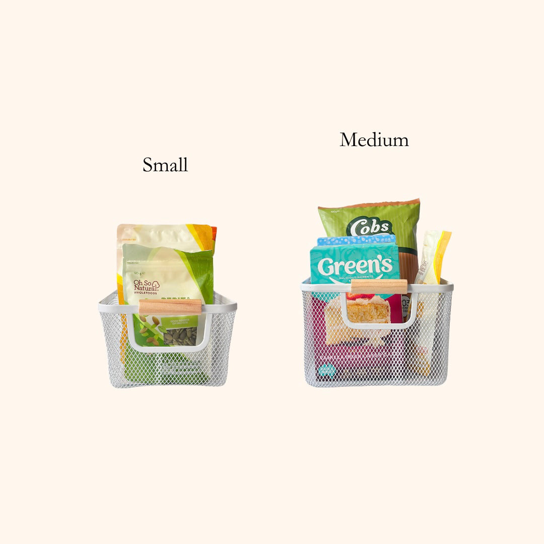 Airtight Container Kitchen Reset Bundle | White Labels & Mesh Storage Baskets