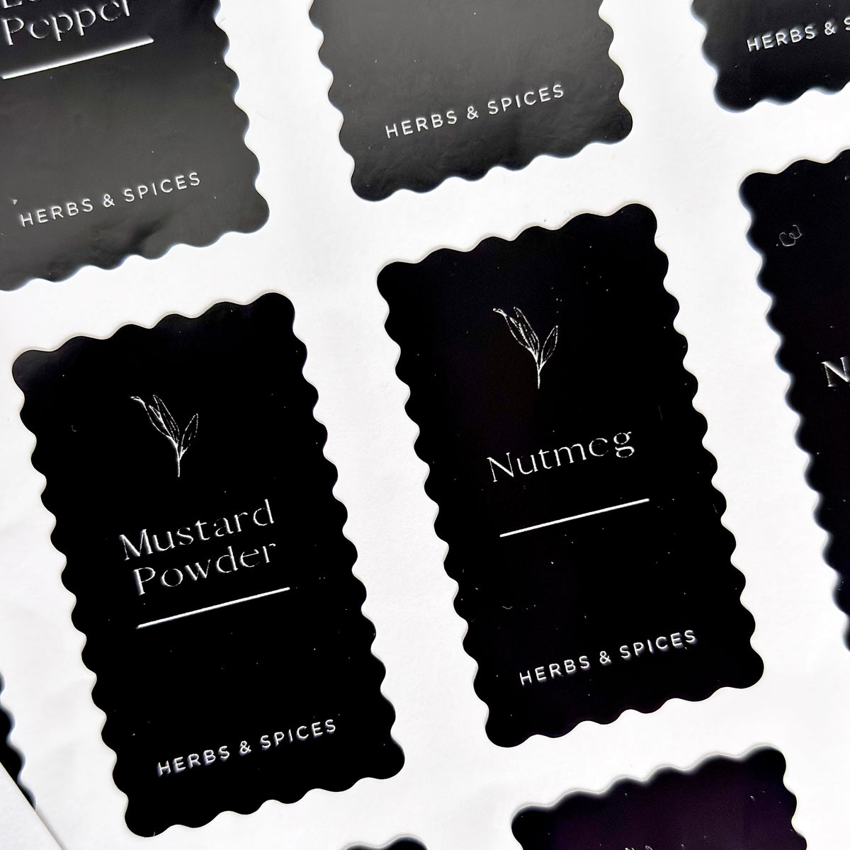 12-Piece Herb & Spice Organisation Bundle| Black Labels