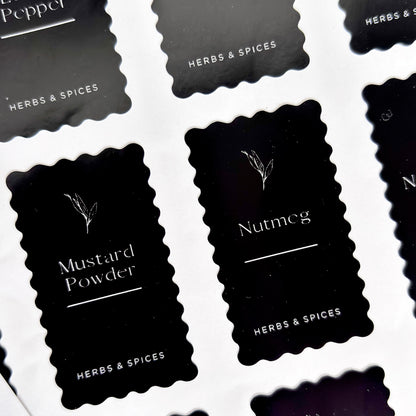 12-Piece Herb & Spice Organisation Bundle| Black Labels