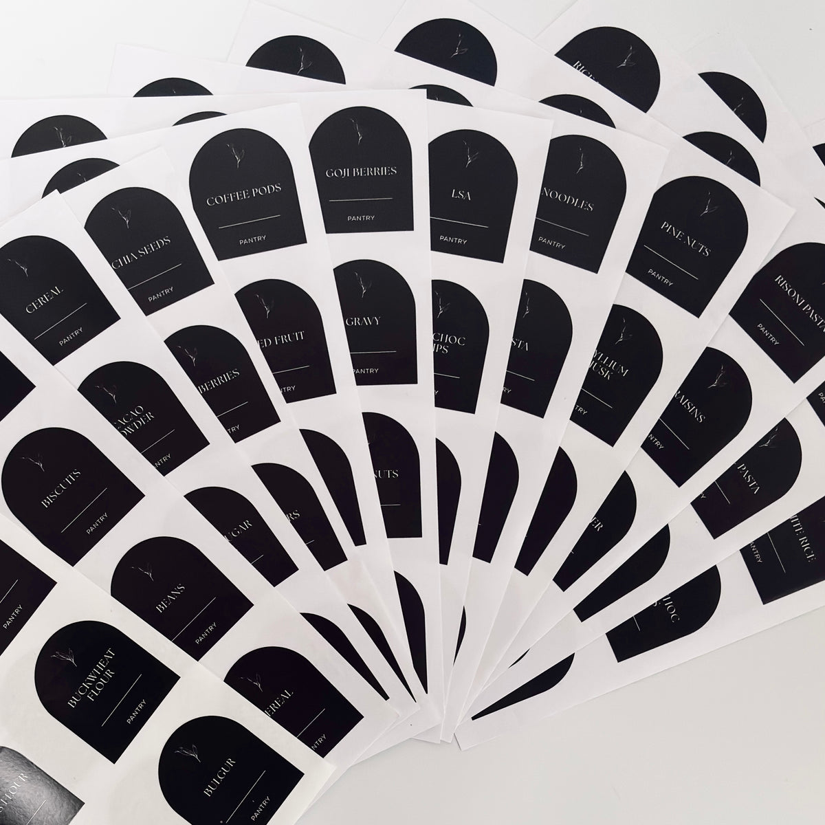 Glass Kitchen Reset Bundle | Black Labels & Mesh Baskets