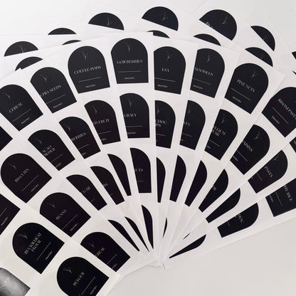 Glass Kitchen Reset Bundle | Black Labels & Mesh Baskets
