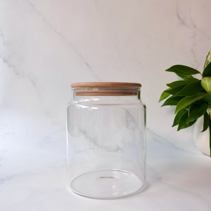 Glass Laundry Jars & Labels Set