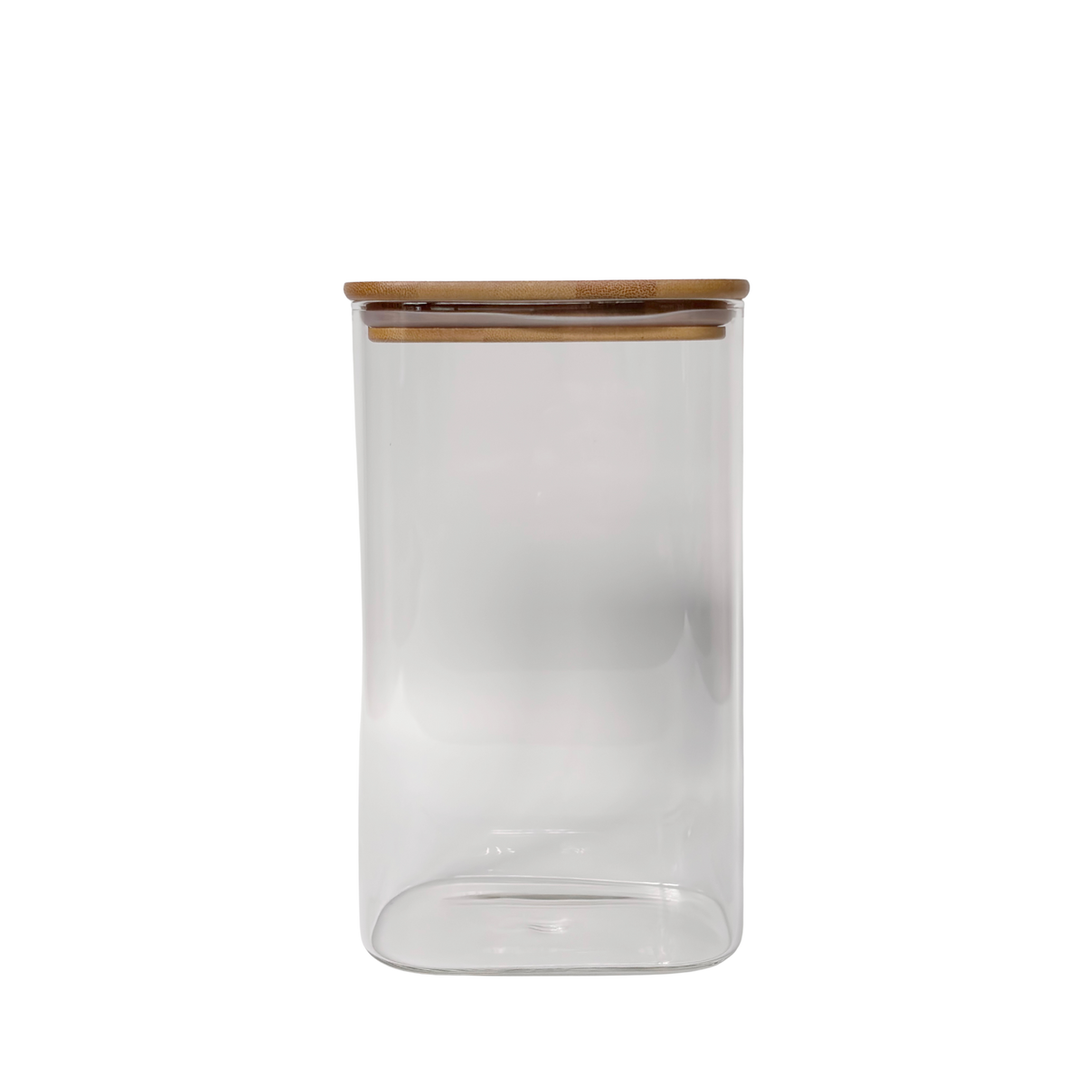 Rectangular Glass Pantry Jar with Bamboo Lid | 1.8L