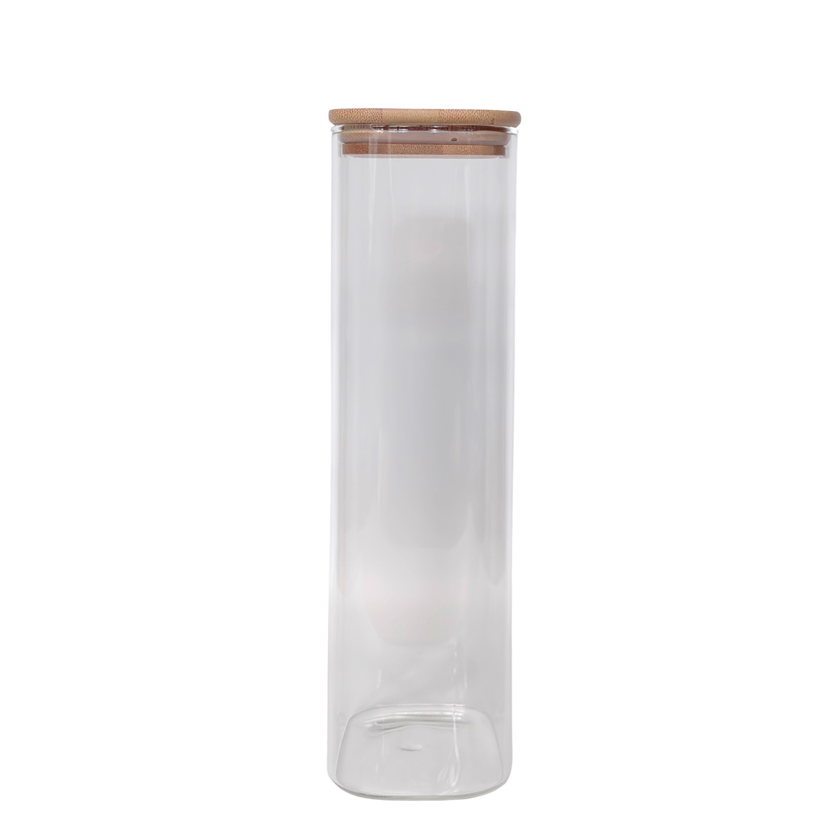 24-Piece Rectangular Glass Jar Pantry Set with Bamboo Lids