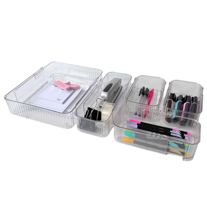 Extendable Ribbed Draw Organises | 7-Piece Set - Original