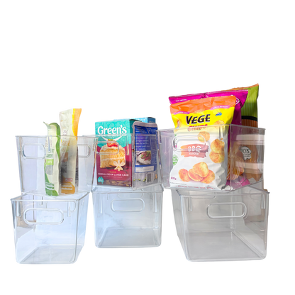 6-Piece Clear Storage Container Bundle