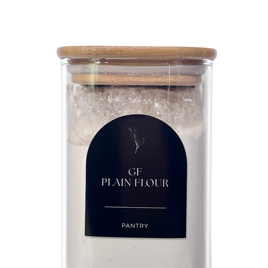 Gluten Free Arch Pantry Label Set | Black | 48 Labels