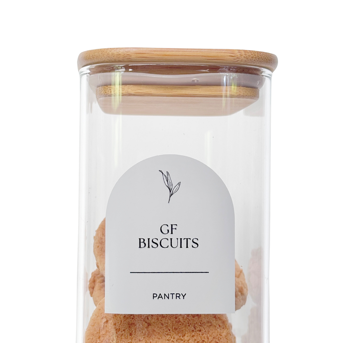 Gluten Free Arched Pantry Label Set | White | 48 Labels